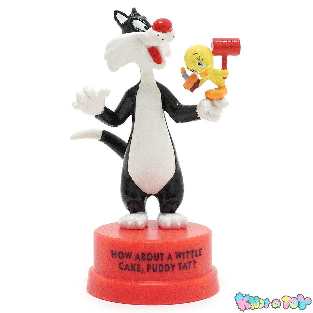 WB/ワーナーブラザース・Looney Tunes/ルーニーテューンズ・APPLAUSE/アプローズ・PVC Figure/フィギュア・メッセージ台座「シルベスターキャット＆トゥイーティー」1994年  - KNot a TOY/ノットアトイ