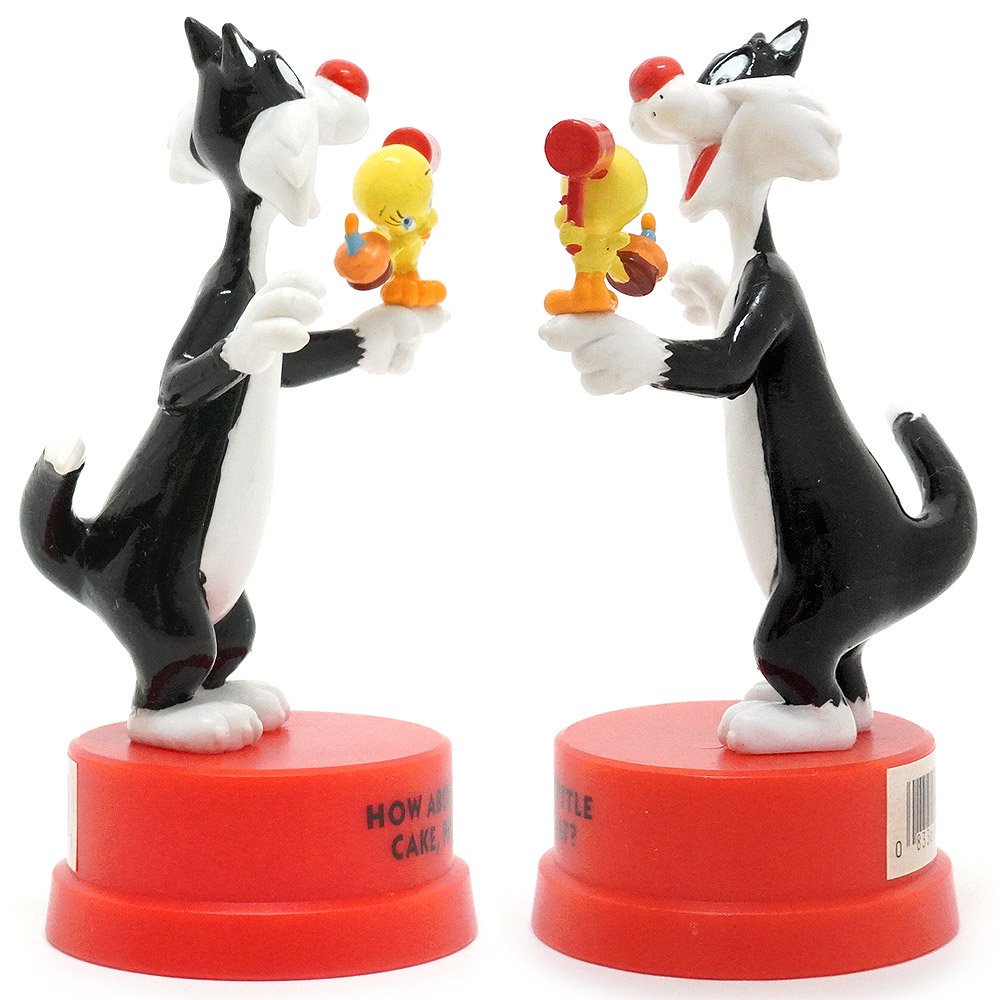 WB/ワーナーブラザース・Looney Tunes/ルーニーテューンズ・APPLAUSE/アプローズ・PVC Figure/フィギュア・メッセージ台座「シルベスターキャット＆トゥイーティー」1994年  - KNot a TOY/ノットアトイ