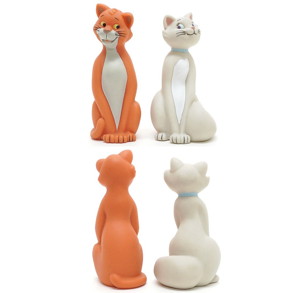 Disney/ディズニー・Rubber Squeaky Toy/ラバースクィーキートイ・笛入りソフビフィギュア/Sofvi Figure 「The  Aristocats/おしゃれキャット・5体セット」 - KNot a TOY/ノットアトイ