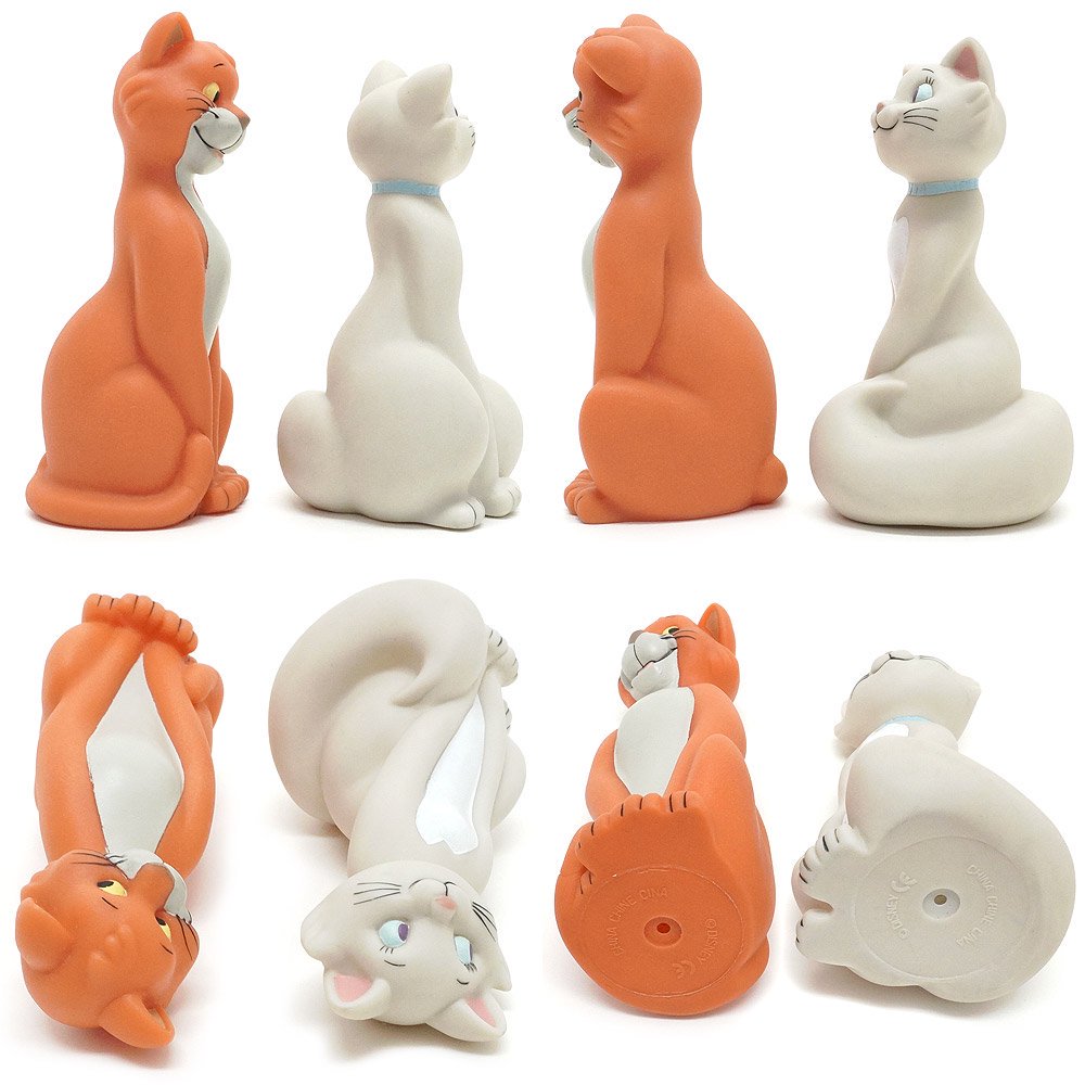 Disney/ディズニー・Rubber Squeaky Toy/ラバースクィーキートイ・笛入りソフビフィギュア/Sofvi Figure 「The  Aristocats/おしゃれキャット・5体セット」 - KNot a TOY/ノットアトイ