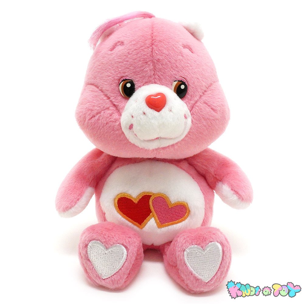 Care Bears/ケアベア・ぬいぐるみ・Love-a-lot Bear/ラブアロットベア・20th・20周年記念・8inch/座った状態で16cm・2002年  【ヘアダメージ】 - KNot a TOY/ノットアトイ