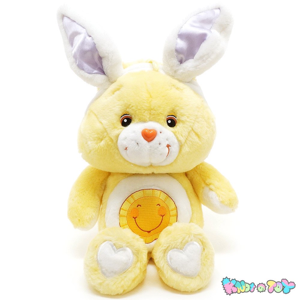 Care Bears/ケアベア・ぬいぐるみ・Funshine Bear/ファンシャインベア・Easter  Bunny/イースターバニー・20th・20周年記念・(耳除く)座った状態で30cm - KNot a TOY/ノットアトイ