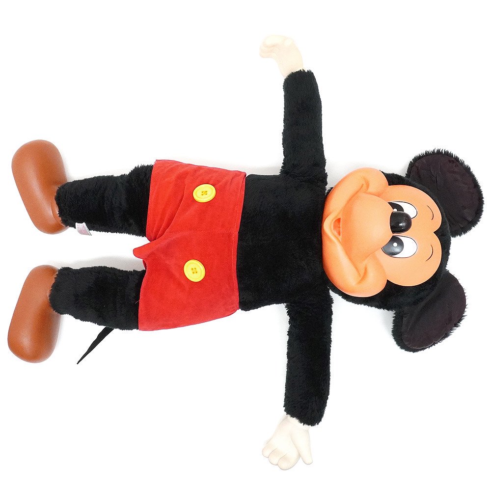 Walt Disney Productions/ウォルトディズニープロダクションズ・YOUNG EPOCH/ヤングエポック・ぬいぐるみ 「Mickey  Mouse/ミッキーマウス」72cm・ダメージ有 - KNot a TOY/ノットアトイ