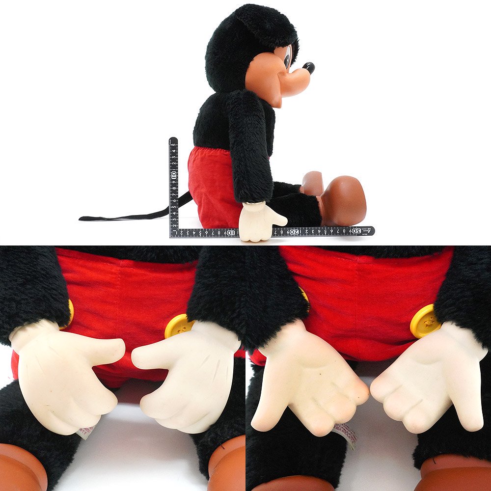 Walt Disney Productions/ウォルトディズニープロダクションズ・YOUNG EPOCH/ヤングエポック・ぬいぐるみ 「Mickey  Mouse/ミッキーマウス」72cm・ダメージ有 - KNot a TOY/ノットアトイ