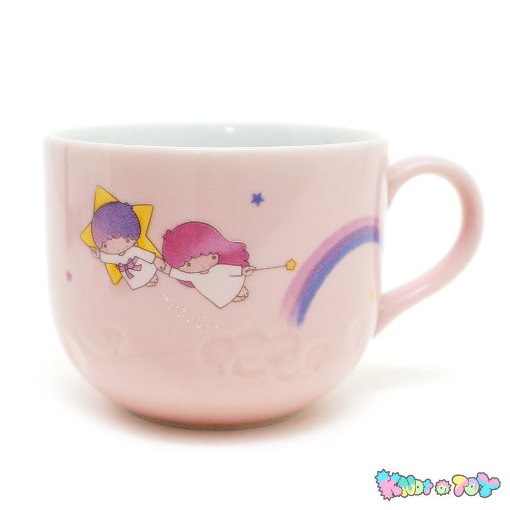 LittleTwinStars/リトルツインスターズ/キキララ・Mug/マグカップ・陶器製・ピンク・虹・1976年 - KNot a  TOY/ノットアトイ