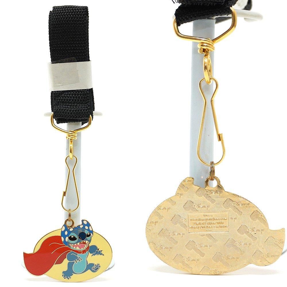 LE250 海外 Disney スティッチ メダル型 ランヤード　ピンバッジ Disney Auctions/ディズニーオークションズ・Pin＆Medal+Lanyard