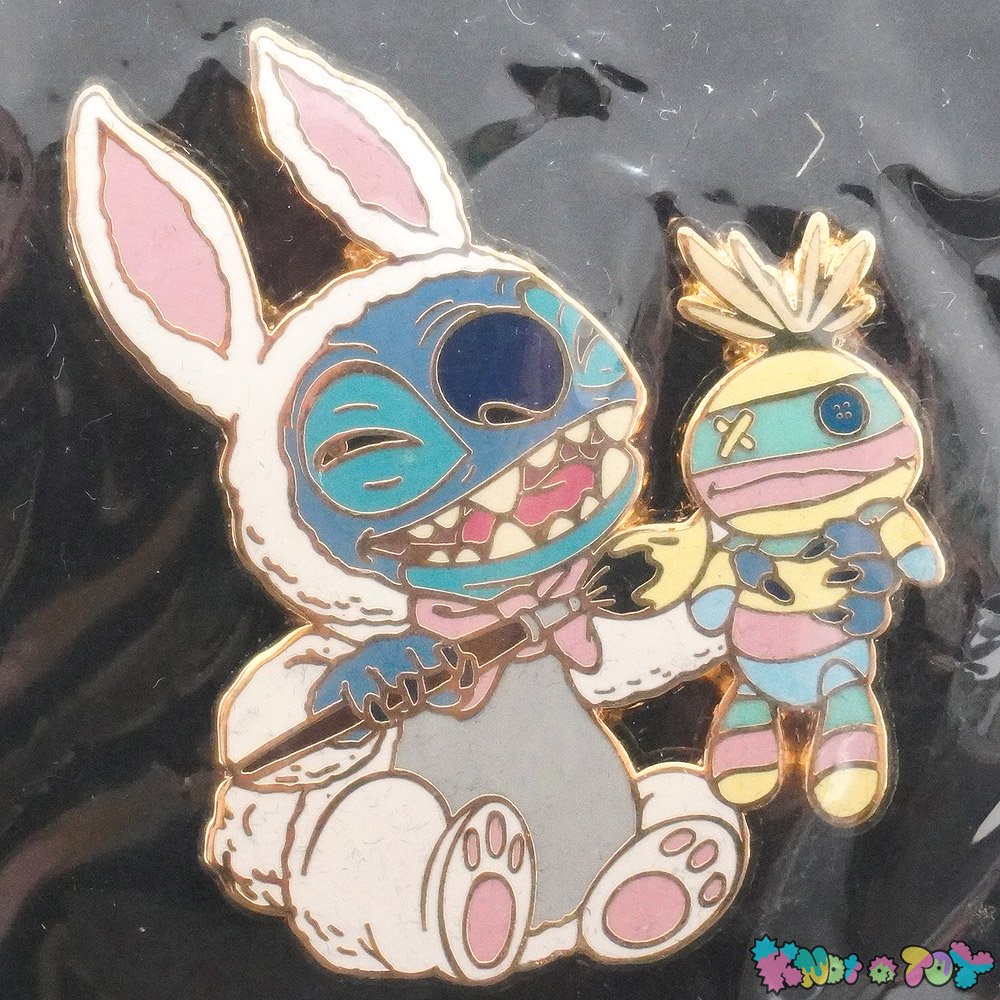 Disney mall exclusive/ディズニーモールエクスクルーシブ・Pin/ピンバッジ/ピンズ「Stitch&Scrump・Easter  Bunnyスティッチ＆スクランプ・イースターバニー」 - KNot a TOY/ノットアトイ