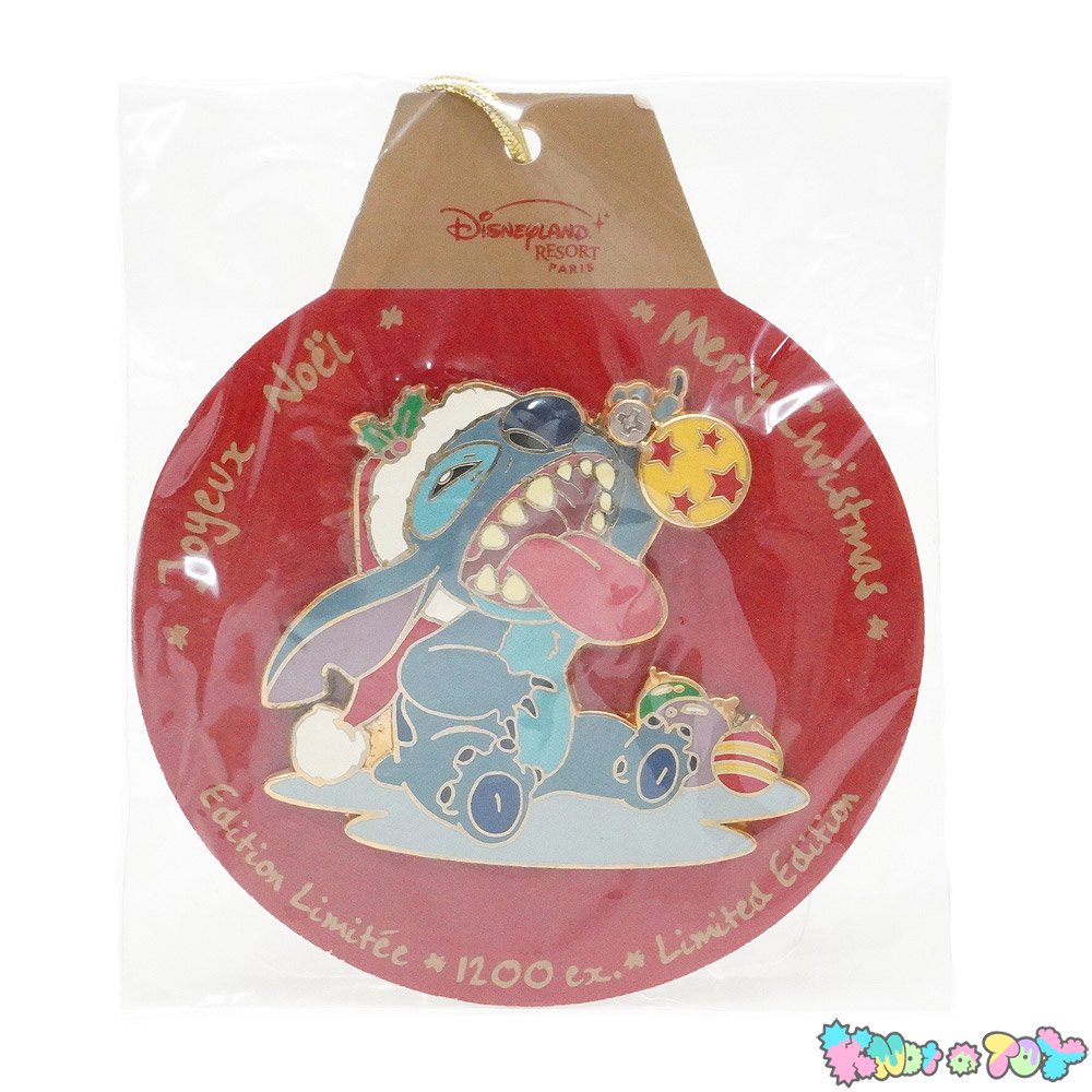 Disneyland Resort Paris/ディズニーランド・パリ・Pinピンバッジ/ピンズ・Holiday/ホリデー「Stitch/スティッチ・Merry  Christmas/メリークリスマス」 - KNot a TOY/ノットアトイ