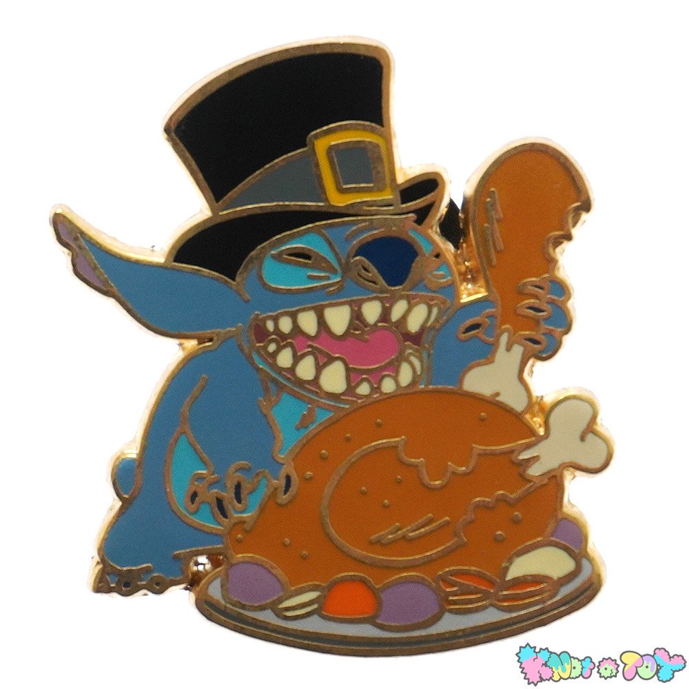 Disneyland Cast Exclusive/ディズニーランドキャストエクスクルーシブ・Pin/ピンバッジ/ピンズ「Thanksgiving  Stitch/サンクスギビング/感謝祭・スティッチ」 - KNot a TOY/ノットアトイ