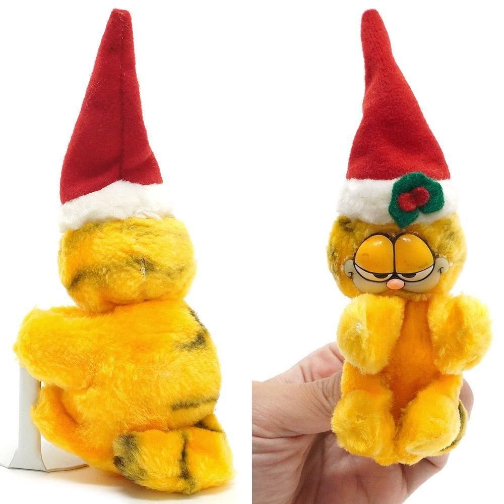 ◆レトロ◆ガーフィールド　ぬいぐるみ　サンタ　クリスマス◆お座り　くつした◆ 最 安値 でゲーム・おもちゃ・グッズ - ◇レトロ◇ガーフィールド