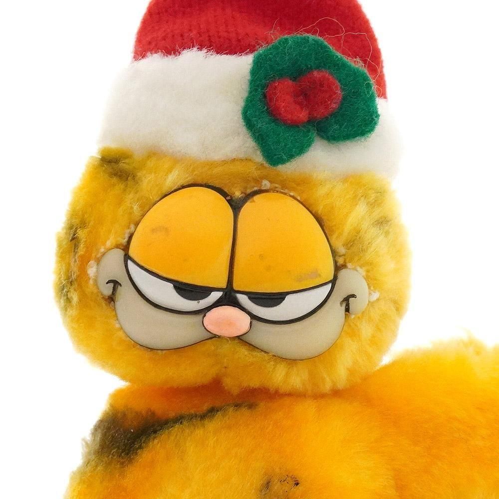 ◆レトロ◆ガーフィールド　ぬいぐるみ　サンタ　クリスマス◆お座り　くつした◆ 最 安値 でゲーム・おもちゃ・グッズ - ◇レトロ◇ガーフィールド
