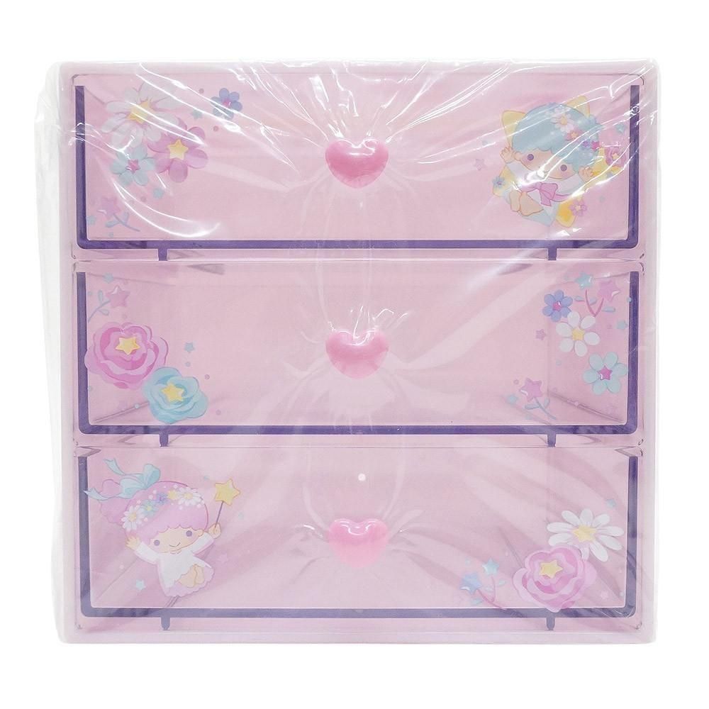 LittleTwinStars/リトルツインスターズ・キキララ・3段チェスト・プラ