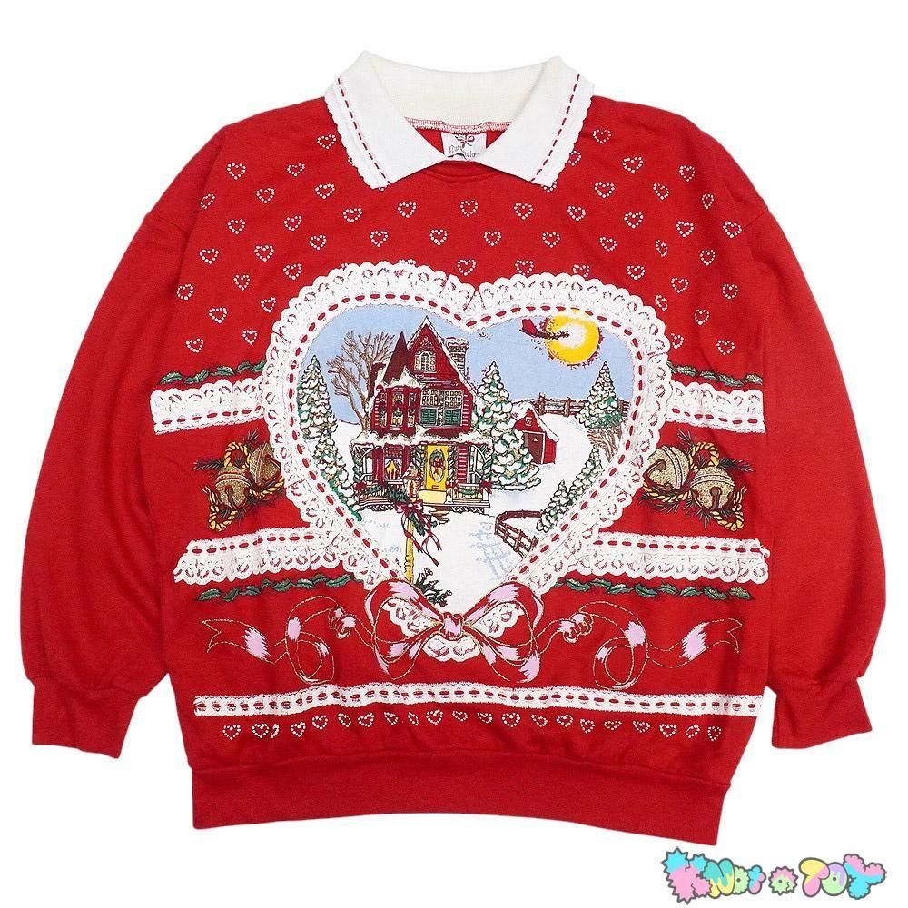 クリストファーケイン花モチーフプリントスウェット　トレーナー　ビンテージ クリストファーケイン花モチーフプリントスウェット トレーナー