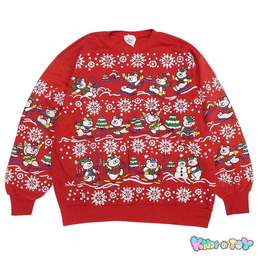 クリストファーケイン花モチーフプリントスウェット　トレーナー　ビンテージ クリストファーケイン花モチーフプリントスウェット トレーナー