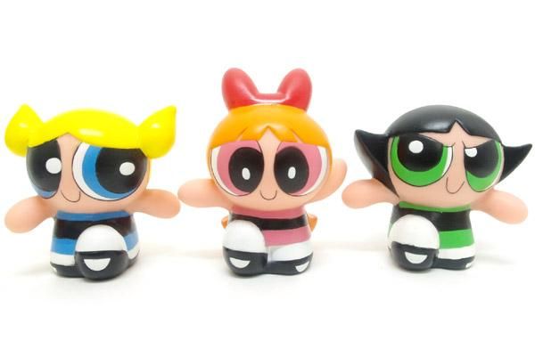 THE POWERPUFF GIRLS/パワーパフガールズ「ソフビ貯金箱3体セット 