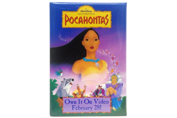 Disney Movie Vintage Button Badge ディズニー ビンテージ缶バッチ Pocahontas On Video おもちゃ屋 Knot A Toy ノットアトイ Online Shop In 高円寺