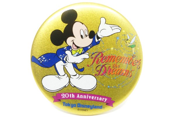 Tokyo Disneyland Button Badge 東京ディズニーランド 缶バッチ ２０周年記念 リメンバー ザ ドリーム おもちゃ屋 Knot A Toy ノットアトイ Online Shop In 高円寺