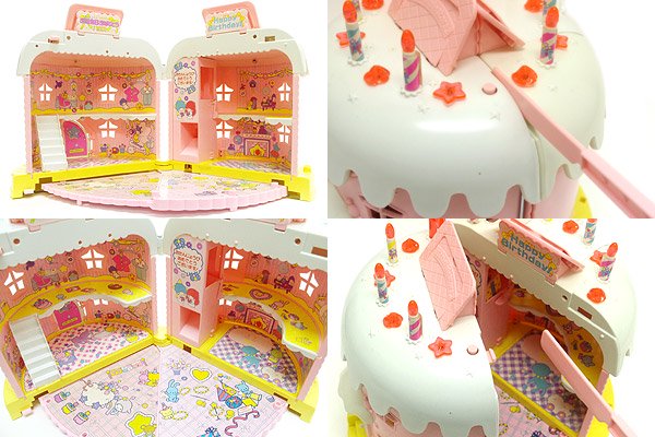 LittleTwinStars キキララのお誕生日おめでとうハウス 1976年 【付属品完品】 ケーキ型のおうち - KNot a TOY/ノットアトイ