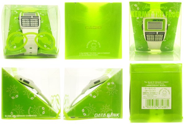 Jim Henson's/ジム・ヘンソン×CASIO/カシオ 「Kermit the Frog・DATA BANK/カーミット・ザ・フロッグ・ データバンク・腕時計」未開封 - KNot a TOY/ノットアトイ