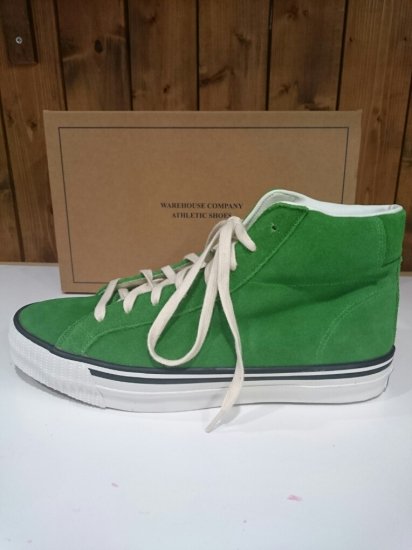 WAREHOUSE（ウエアハウス）Lot 3401 HI CUT SUEDE SNEAKER GREEN