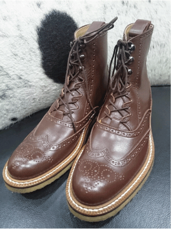 DRY BONES（ドライボーンズ）GILLIE HALF BOOTS DSHC-008BRN