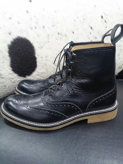 DRY BONES（ドライボーンズ）GILLIE HALF BOOTS DSHC-008BLK