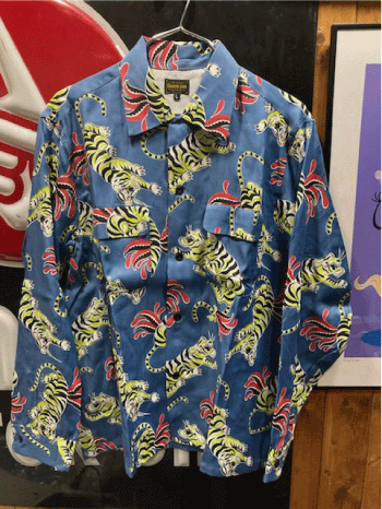 THE GROOVIN HIGH 1950's Tiger Atomic Rayon L/S Shirt - BABERUTH