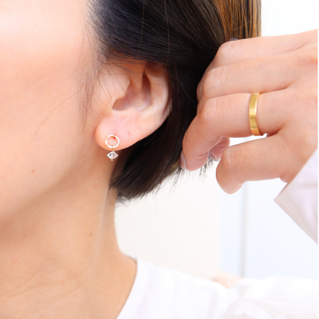 accessories mauさんのハーキマーダイヤモンドピアス accessories mauさんのハーキマーダイヤモンドピアス