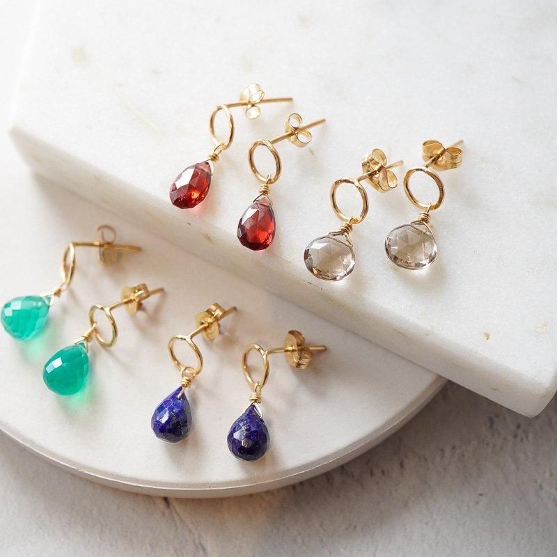 ナナ❤️ 14kgf ピアス 14kgf pearl pierce ピアス（フック・チェーン） Nana-iro gem