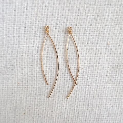 minikin]14kgf/ダブルラインピアス(イヤリング)チャーム