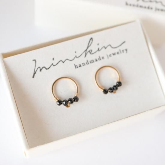 14kgf　サファイアのキラキラチャーム 即納】[minikin][チャーム付け替え対応]14kgf/ブラックスピネル