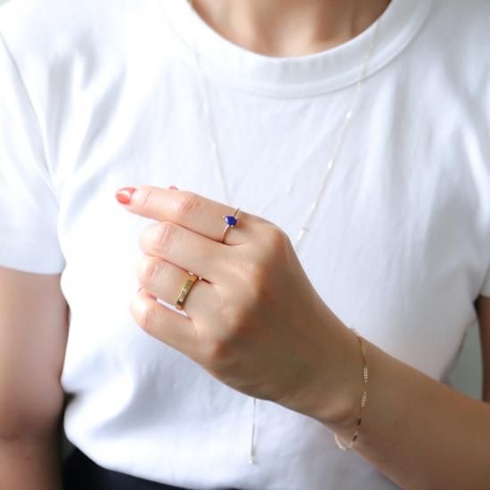 イギリス　アンティーク　14K リング　オパール　ラピスラズリ ルチルクォーツxラピスラズリ silver リング | iichi 日々の