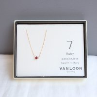 [VANLOON]K10/K18【7月/ルビー】小さな誕生石のネックレス