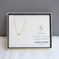 [VANLOON]K10/K18【8月/ペリドット】小さな誕生石のネックレス
