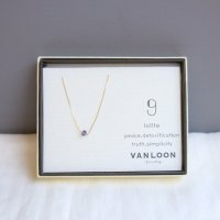 [VANLOON]K10/K18【3月・9月/アイオライト】小さな誕生石のネックレス
