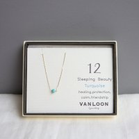 [VANLOON]K10/K18【12月/ターコイズ】小さな誕生石のネックレス