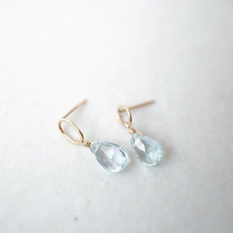 no.4174 スピネルの小さなピアス 天然石ピアス 14kgf - ピアス