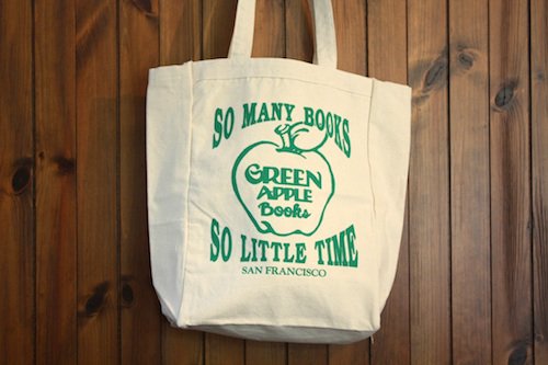 Green Apple Books Tote Bag - stock books & coffee - アートブック