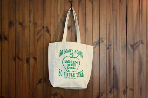 Green Apple Books Tote Bag - stock books & coffee - アート