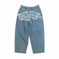 <img class='new_mark_img1' src='https://img.shop-pro.jp/img/new/icons50.gif' style='border:none;display:inline;margin:0px;padding:0px;width:auto;' />ANACHRONORM STENCIL DENIM TUCK WIDE PANTS
