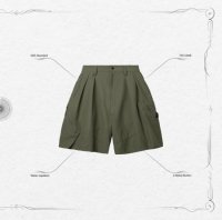 GOOPi“RM-01” Soft Box Utility Pocket Shorts - L-Buschgrün