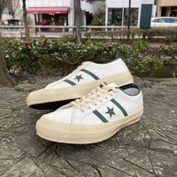 <img class='new_mark_img1' src='https://img.shop-pro.jp/img/new/icons15.gif' style='border:none;display:inline;margin:0px;padding:0px;width:auto;' />CONVERSE STAR&BARS US PC LEATHER OFF WHITE/VINTAGE GREEN