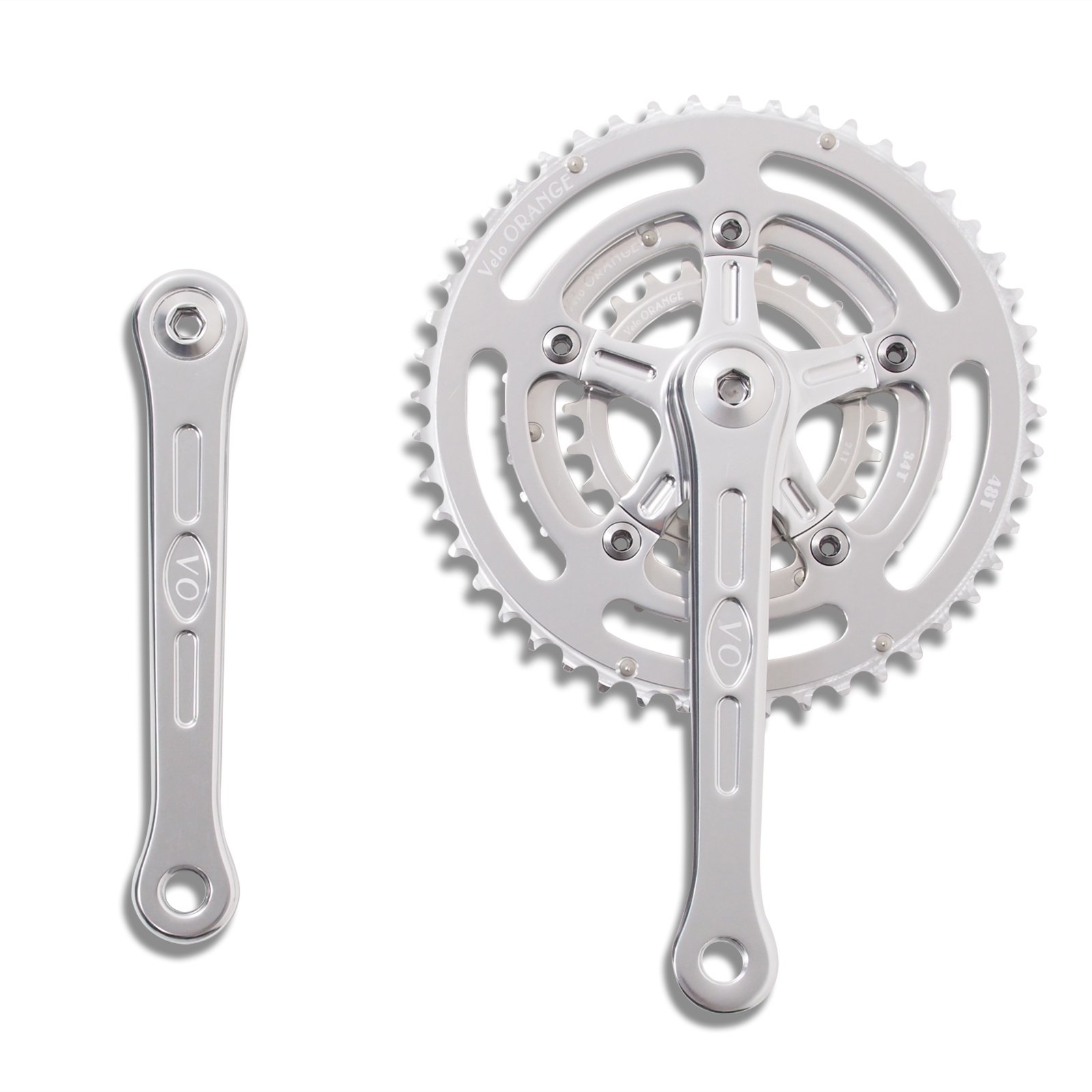 Velo Orange - Grand Cru 110 Fluted Triple Crankset, 24x34x48t |  クラシック路線の自転車用パーツ - ParkSIDER