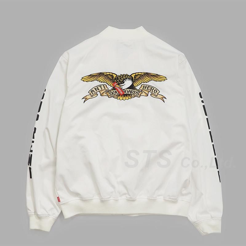 Supreme ANTIHFRO Bomber Jacket Sサイズ 白