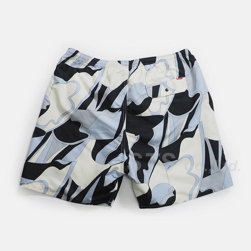 Supreme black floral nylon water short