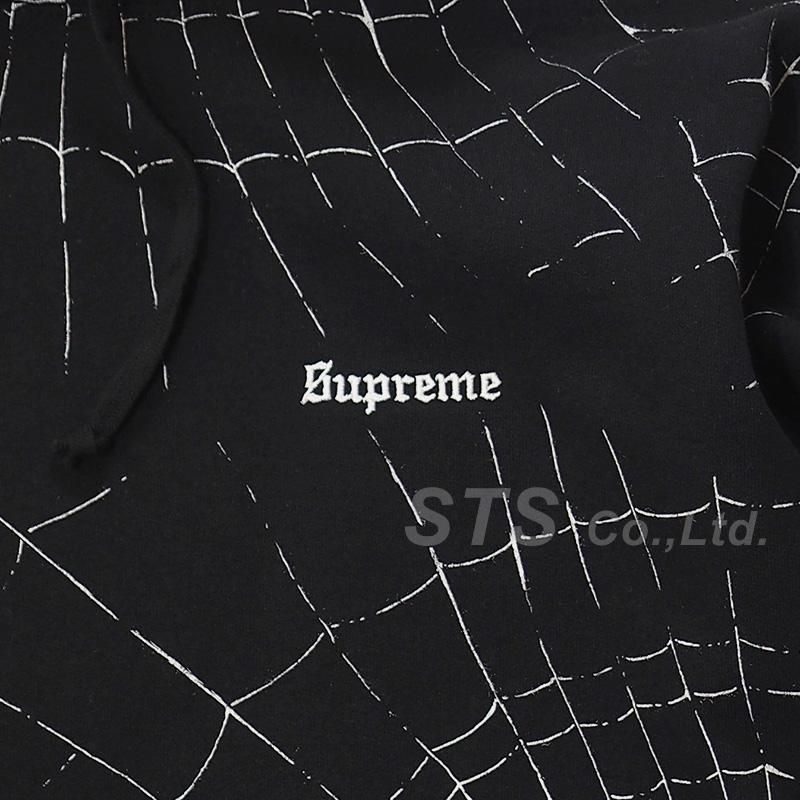 希少‼️ Supreme Spider Web Hoodie Black Supreme Spyder Zip Up Hooded Sweatshirt Black Men's - US