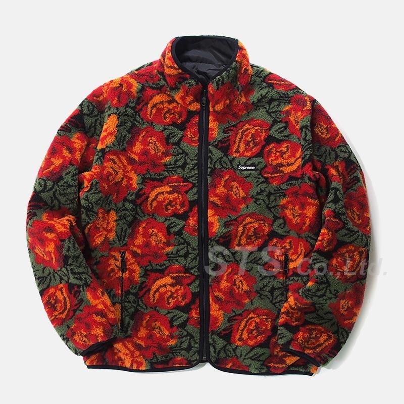 ジャケット・アウター Supreme Roses Sherpa Fleece Jacket Supreme - Roses Sherpa Fleece Reversible Jacket - ParkSIDER