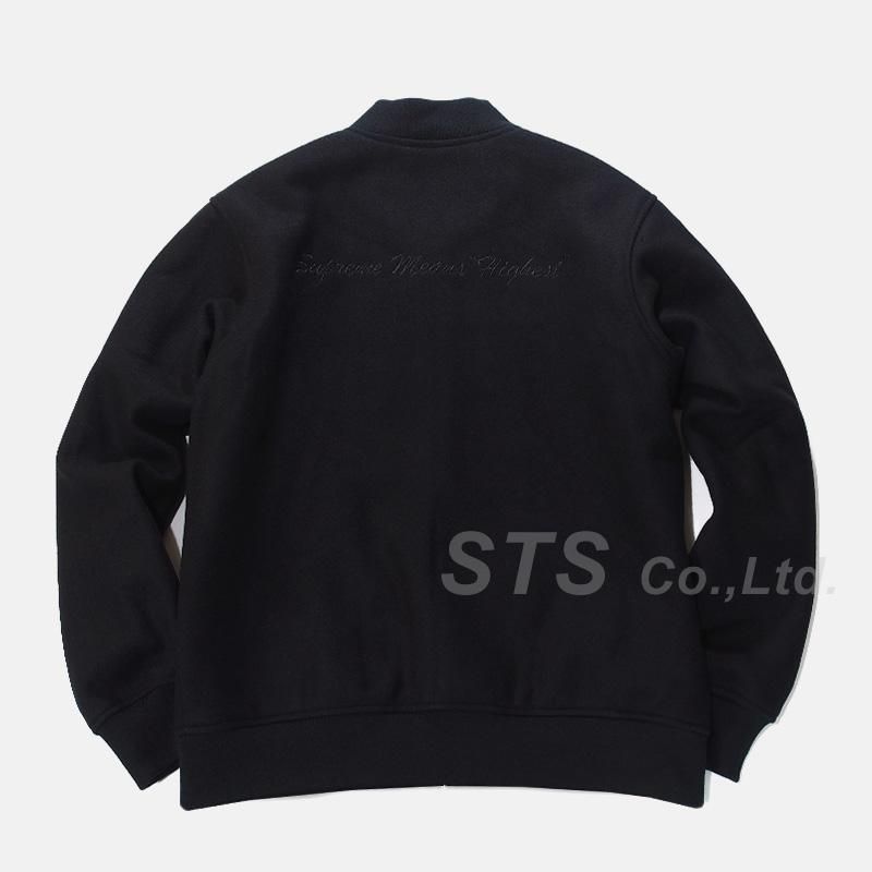 Supreme - Old English Zip Varsity Jacket - ParkSIDER