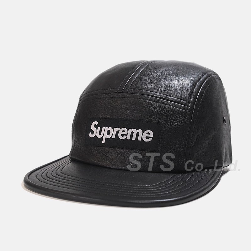 supreme leather camp cap