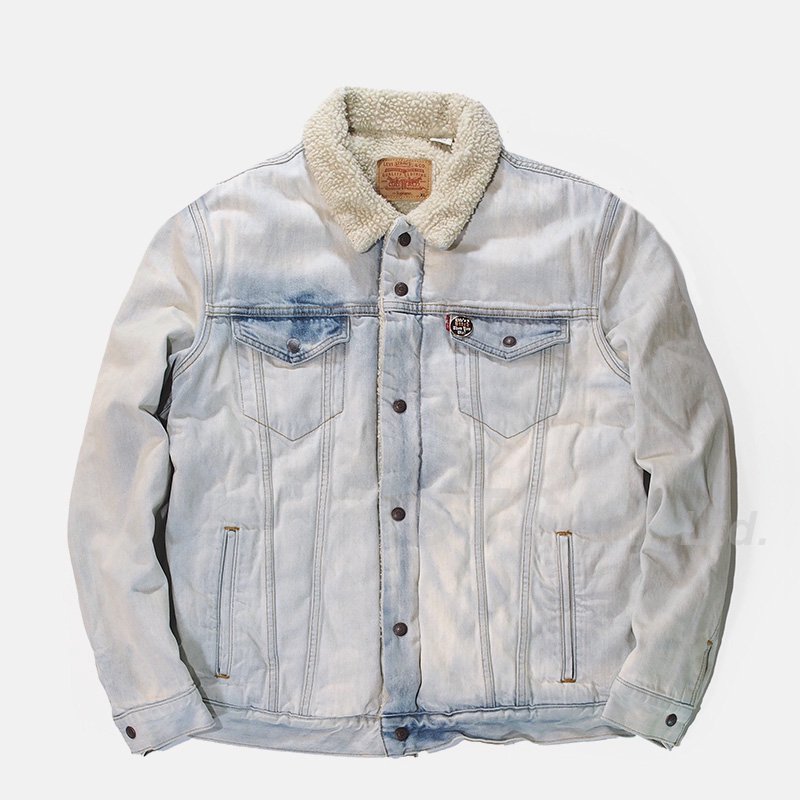 Supreme/Levis Bleached Sherpa Trucker Jacket - ParkSIDER